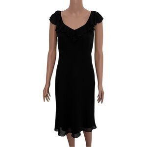 Loft silk black dressy dress.